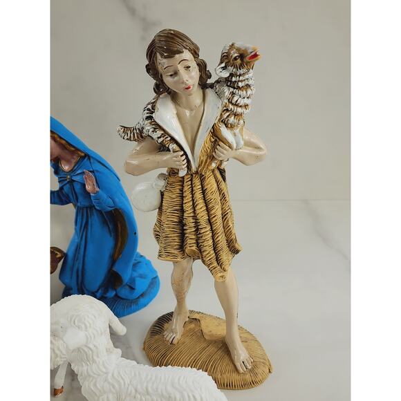 Nativity Joseph Mary Jesus Three Kings Shepherd Animal Angel Made in Italy x14 - Picture 7 of 16